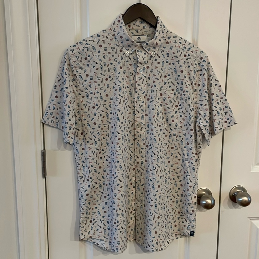 Southern Tide men’s M Intercoastal button up dress shirt with cocktail p…
